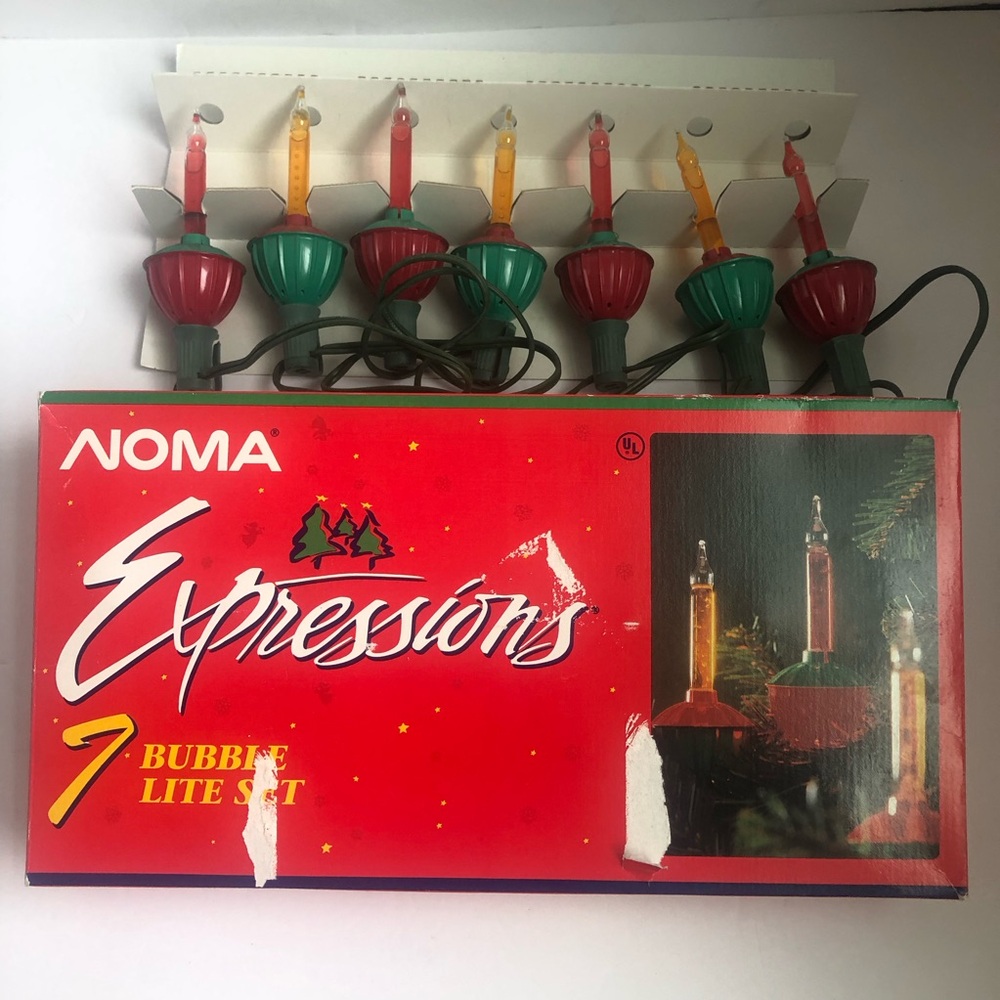 NOMA Expressions Bubble Lite Set Vintage 7 bulbs one doesn’t bubble